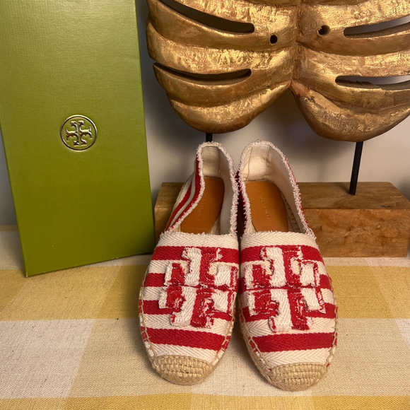 tory burch Shoes - frayed striped canvas aline dinem